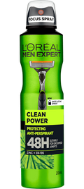 loreal - Men Expert Men Expert Clean Power 48H Anti-Perspirant Deodorant Spray | MazenOnline