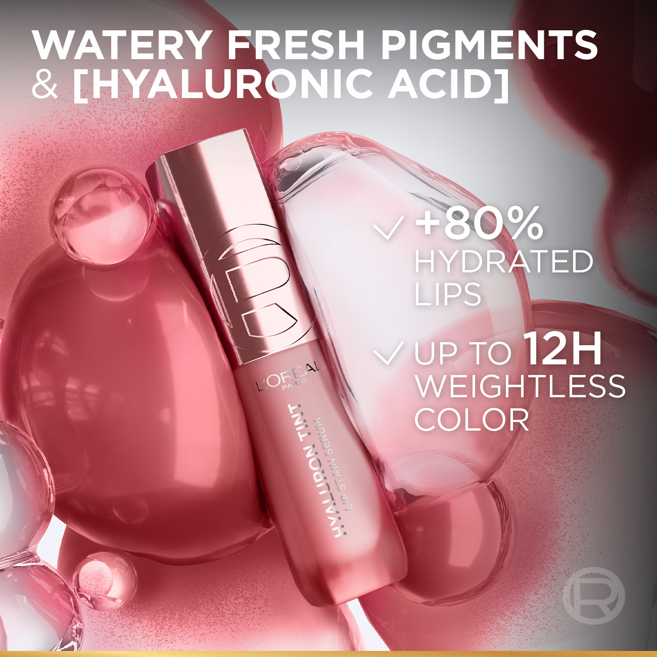 Hyaluron Tint Lip Stain Serum Long Lasting, Hydrating Lip Makeup Infused with Hyaluronic Acid 5ml - MazenOnline
