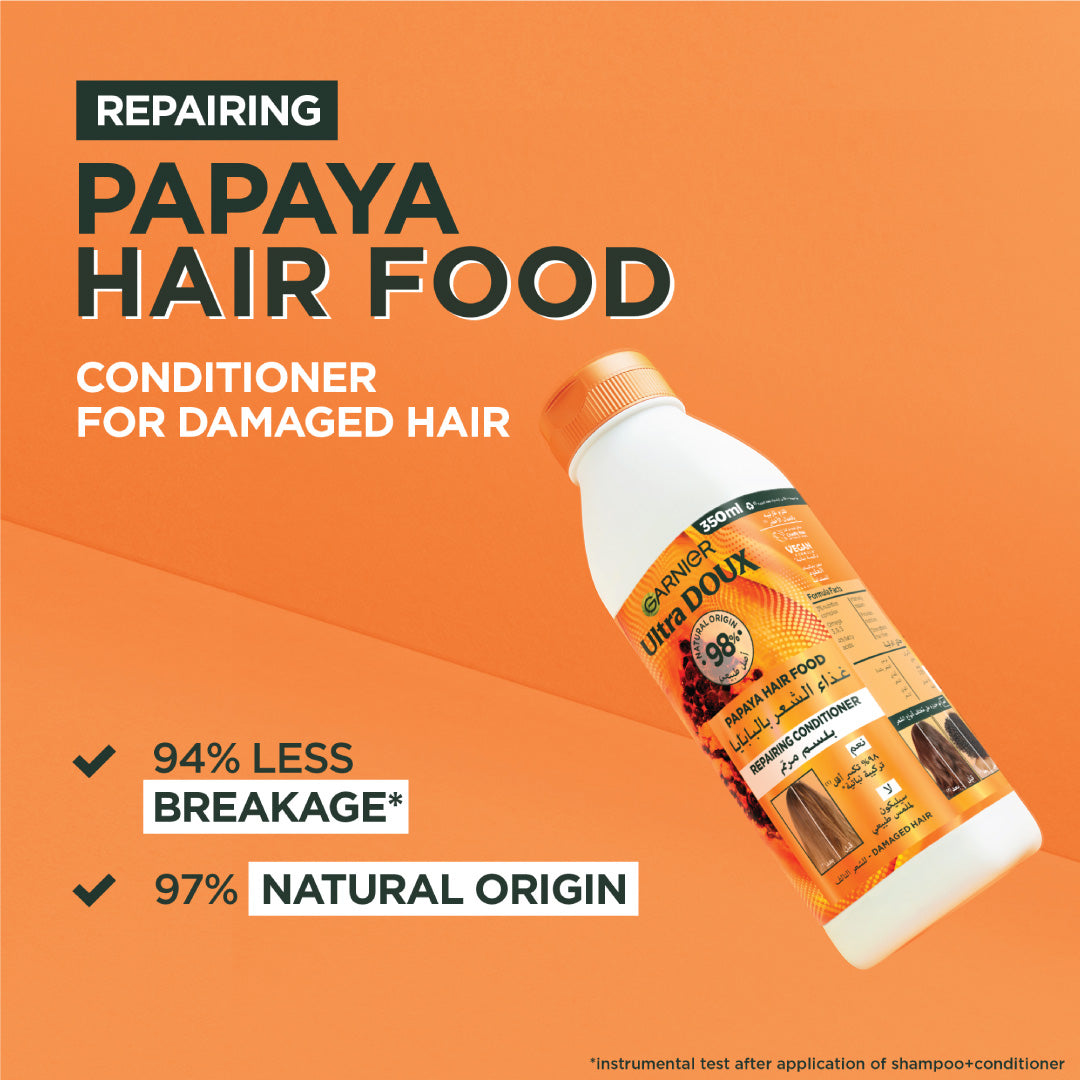 Garnier - Garnier Ultra Doux Papaya Vegan Hair Food Conditioner, for damaged hair | MazenOnline