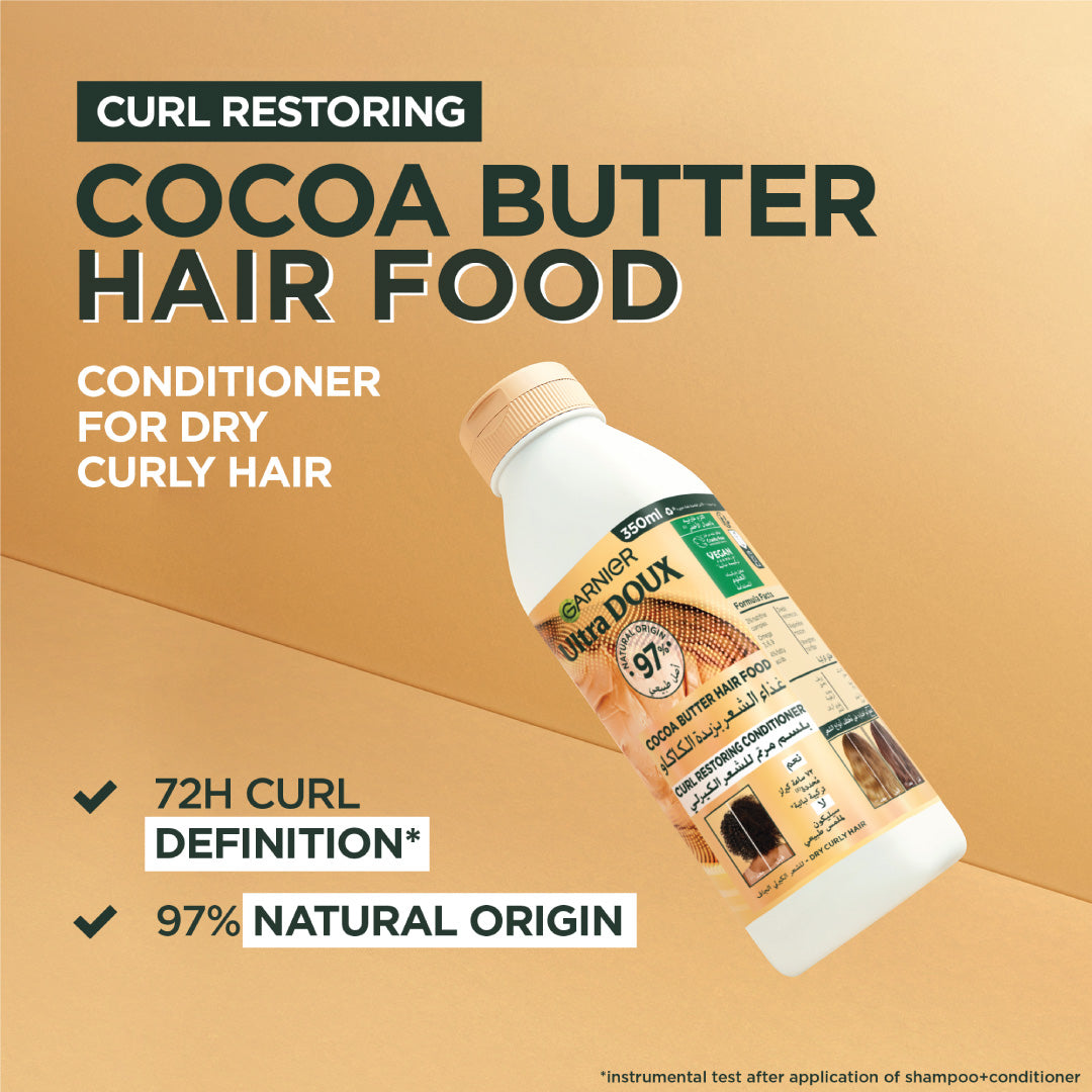 Garnier - Garnier Ultra Doux Cocoa Butter Vegan Hair Food Conditioner for curly hair | MazenOnline