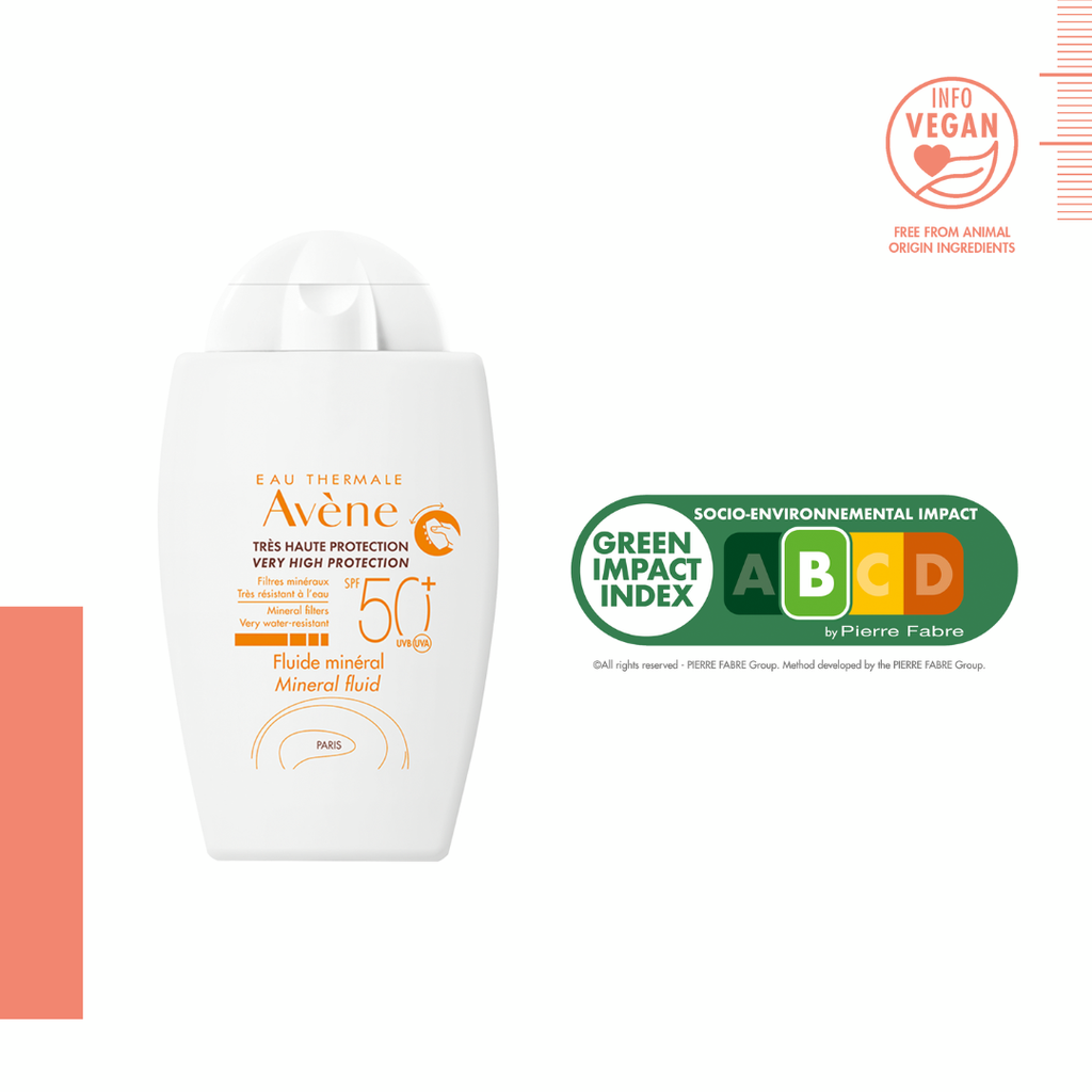 Avène - Avène mineral fluid SPF50+ Sunscreen| Ultra Light 100% Mineral Filter for Intolerant Skin - Matte Finish | MazenOnline