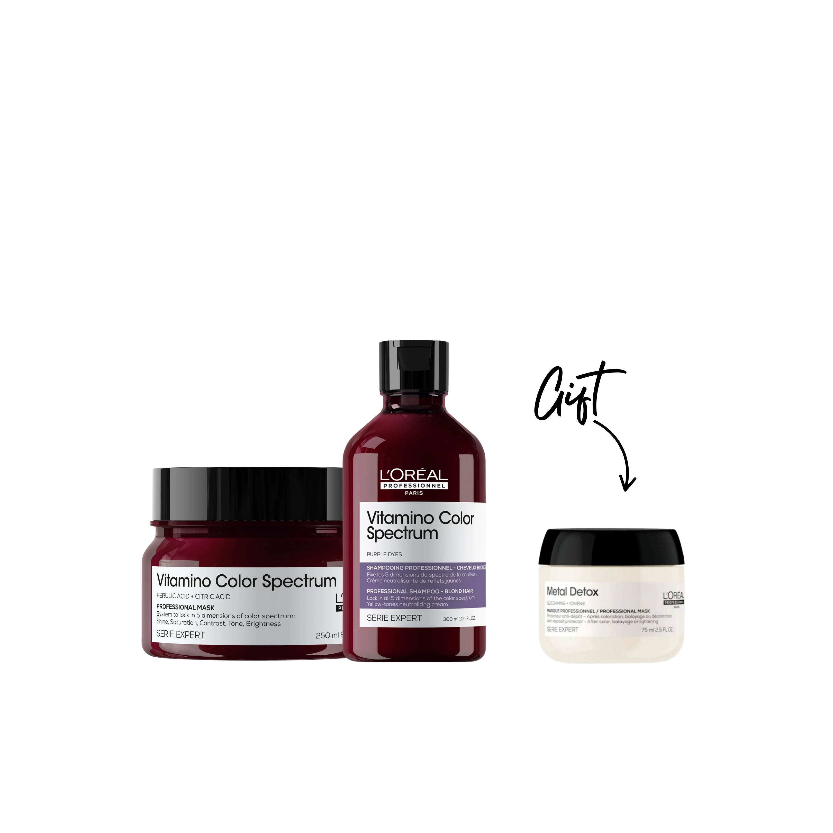 L'Oréal Professionnel - Vitamino Color Spectrum Mask + Vitamino Color Spectrum Shampoo + Gift | MazenOnline Main image