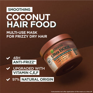 Garnier - Garnier Ultra Doux Coconut Hair Food 3in1 Mask for frizzy hair, Boosted with Vitamins C, E & F | MazenOnline