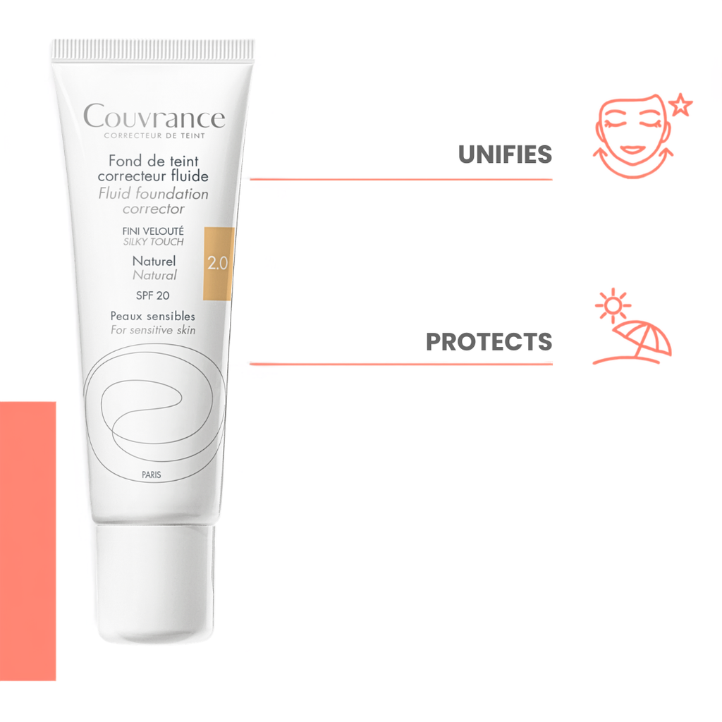 Avène Couvrance Fluid Foundation Corrector SPF 20 + Gift