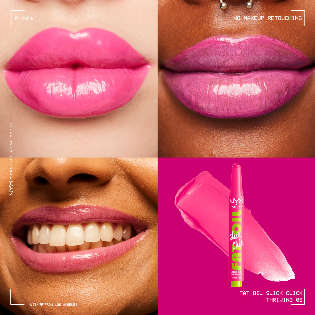 NYX Professional Makeup - Fat Oil Slick Click Shiny Lip Balm | MazenOnline