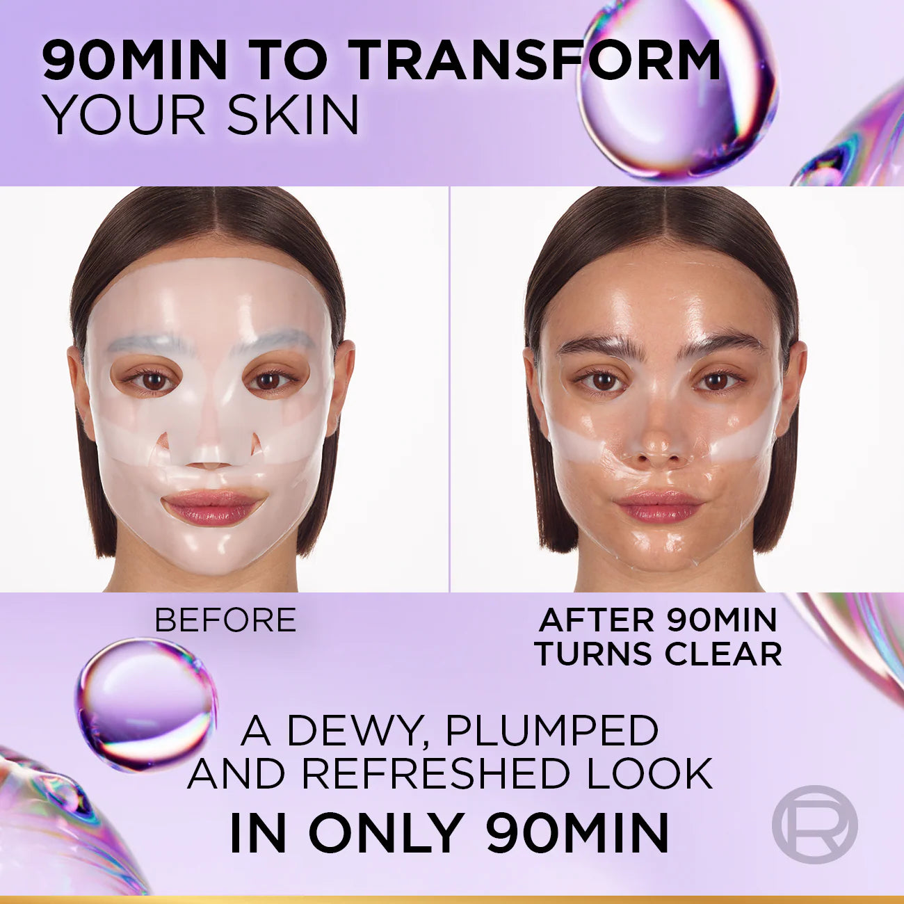L'Oréal Paris - Revitalift Glass Skin Hydrogel Glow Mask, Transform Your Skin For A Dewy, Plumped, Glass Skin In Only 90 Minutes | MazenOnline
