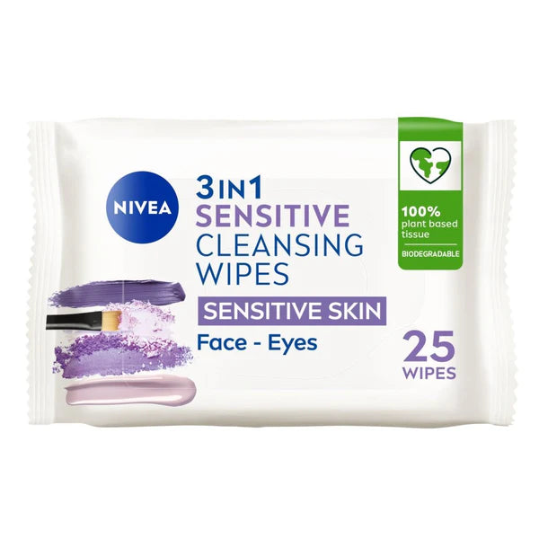 NIVEA - 3 In 1 Sensitive Cleansing Skin Wipes | MazenOnline