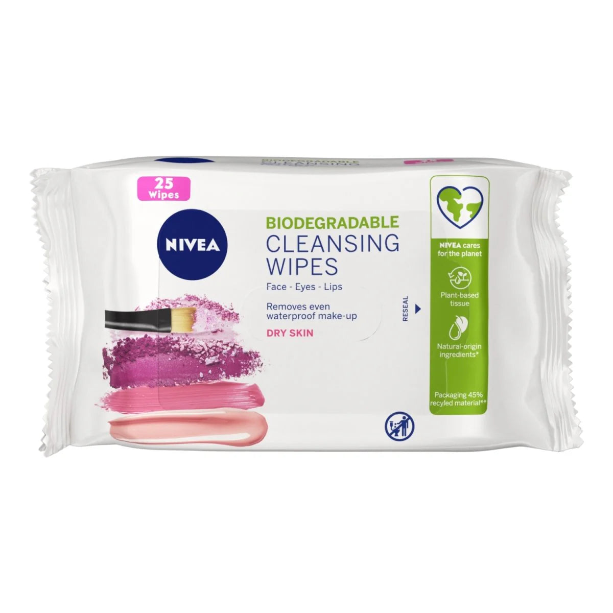 NIVEA - 3 In 1 Caring Cleansing Dry Skin Wipes | MazenOnline