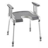 Shower stool with intimate cutout and Sorrento armrests - MazenOnline