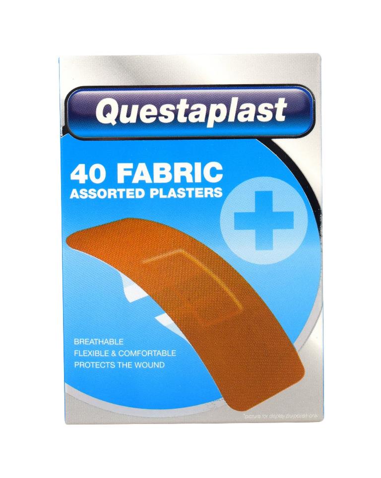 Assorted Fabric Plasters 40 Pcs - MazenOnline