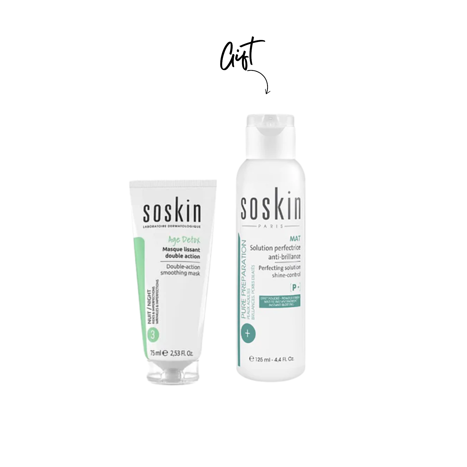 Soskin - Double Action Smoothing Mask 75 ML + Free Solution Perfectrice | MazenOnline