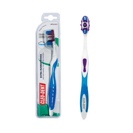 cleo-dent - CLEO DENT Extra Rubber Wings Tooth Brush | MazenOnline
