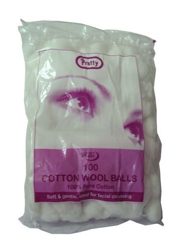 White Cotton Wool Balls 100 Pcs - MazenOnline Main image