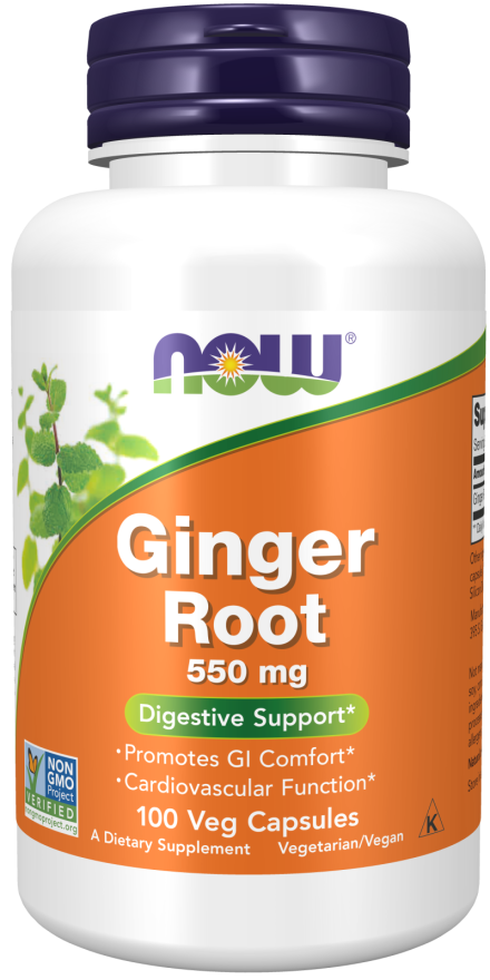 Now - Ginger Root 550 mg Veg Capsules | MazenOnline