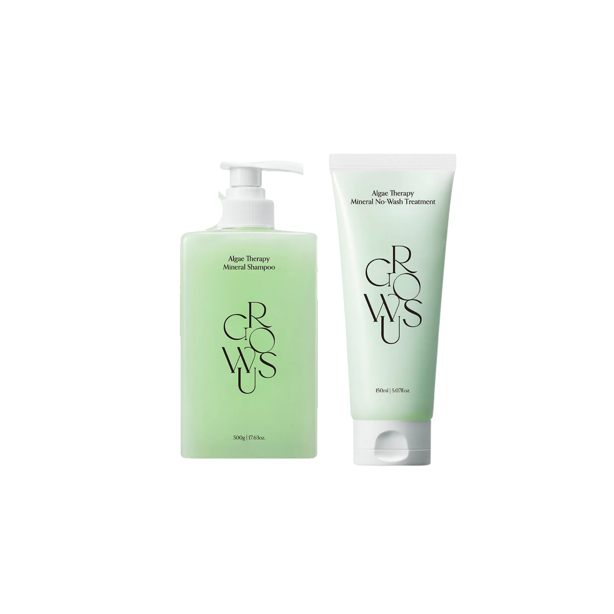 GrowUs Algae Hydration Duo skincare products displayed together