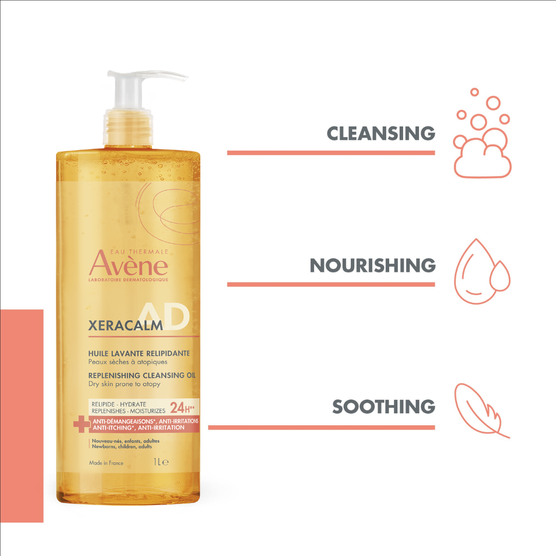 Avène - Xeracalm AD Lipid-Replenishing Cleansing Oil for dry skin | MazenOnline