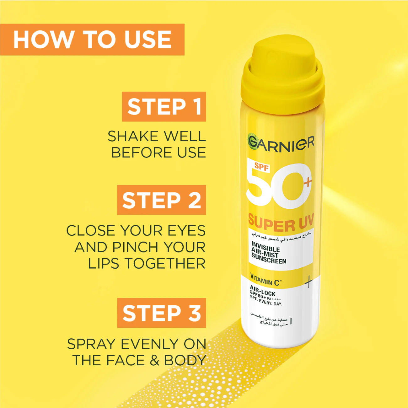 Garnier - Super UV Invisible Air Mist Face & Body Sunscreen | MazenOnline