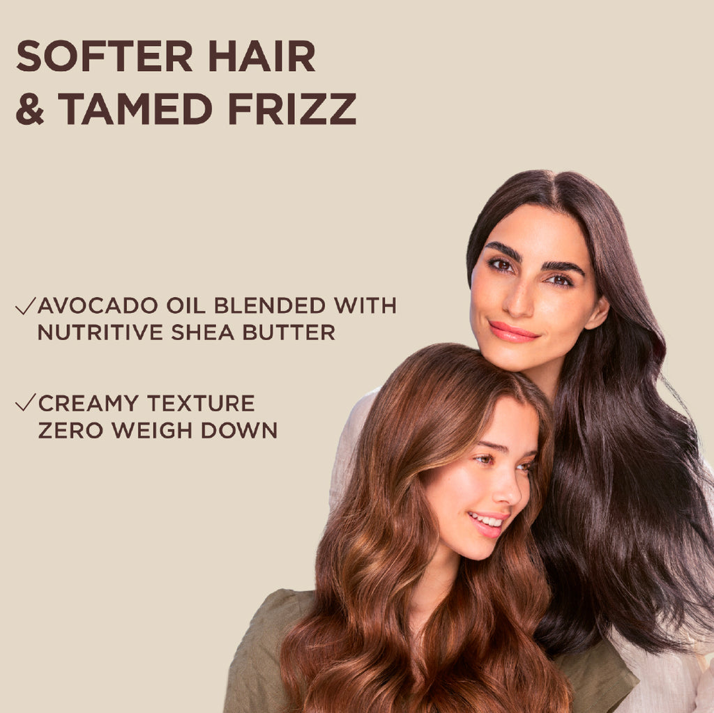 Garnier Ultra Doux avocado and shea butter shampoo bottle for casual hair care with natural ingredients and nourishing formula.