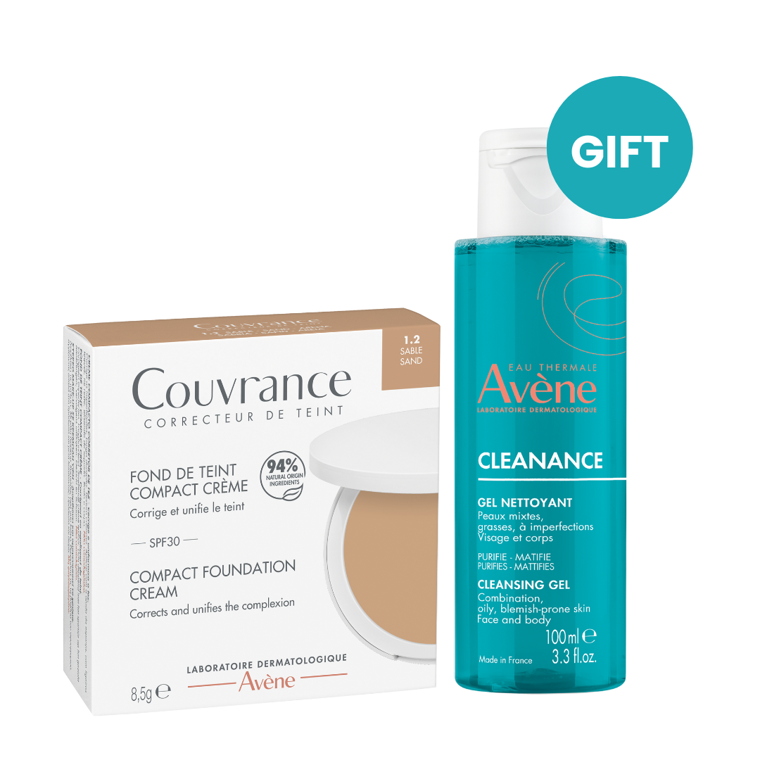 Buy Avène Couvrance Compact Foundation Cream Matte Finish Get Cleanance GEL 100ML Flawless Matte Finish