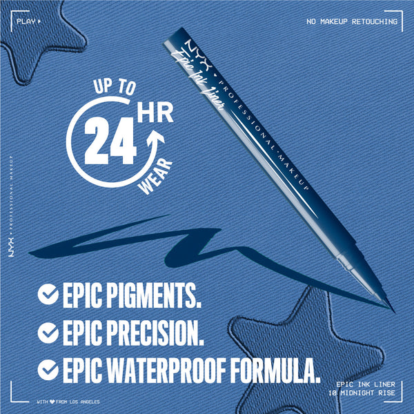 NYX Professional Makeup - Epic Ink Liner, Waterproof Liquid Eyeliner, Vegan Formula, Intense Pigment | MazenOnline