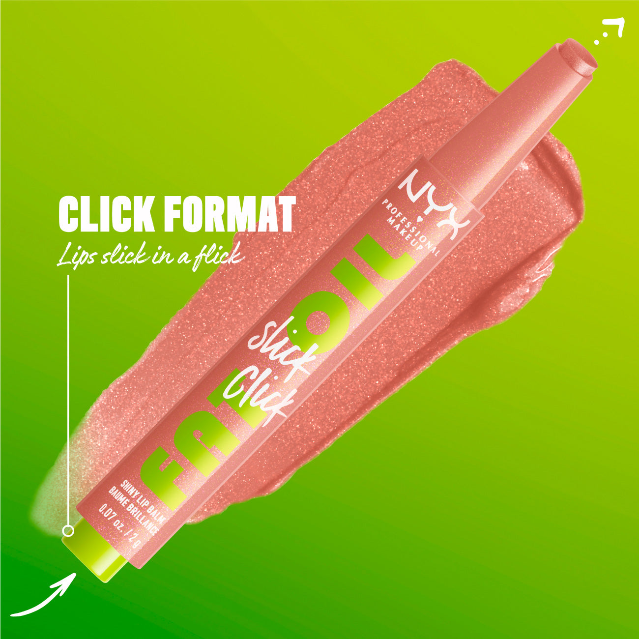 NYX Professional Makeup - Fat Oil Slick Click Shiny Lip Balm | MazenOnline