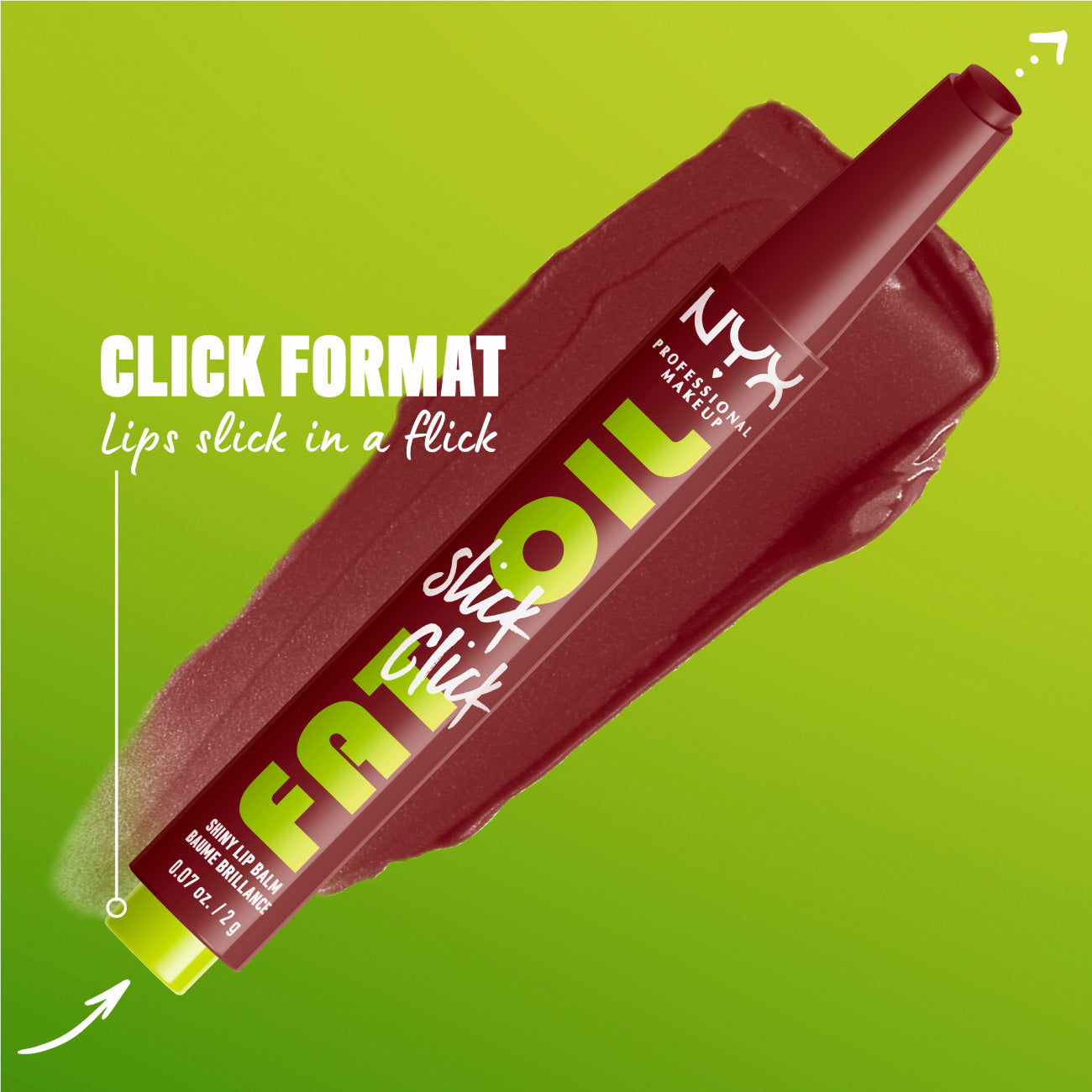 NYX Professional Makeup - Fat Oil Slick Click Shiny Lip Balm | MazenOnline