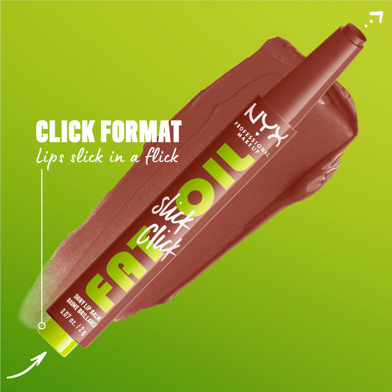 NYX Professional Makeup - Fat Oil Slick Click Shiny Lip Balm | MazenOnline