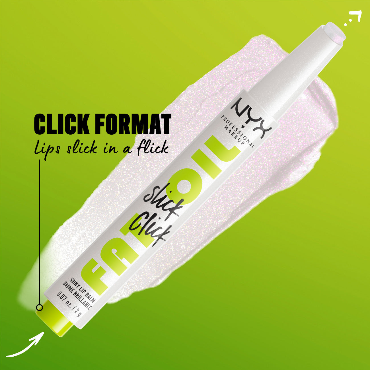 NYX Professional Makeup - Fat Oil Slick Click Shiny Lip Balm | MazenOnline