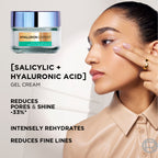 L'Oréal Paris - Hyaluron Expert Oil and Shine Control Replumping Gel Cream, for Combination to Oily Skin, with Hyaluronic Acid and Salicylic Acid | MazenOnline