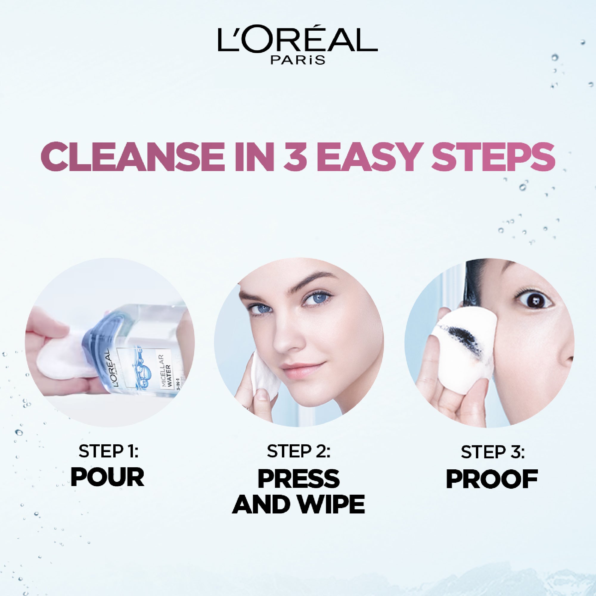 L'Oréal Paris - 3-in-1 Refreshing and Moisturizing Micellar Water, Cleanse, Remove Makeup and Soothe, for Sensitive and Normal to Dry Skin | MazenOnline