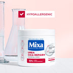 Mixa - Urea Cica Repair Cream Jar - For Keratosis Pilaris, Dry Rough Fragile Skin & Tiny Reddish Bumps - For Face, Hands & Body | MazenOnline