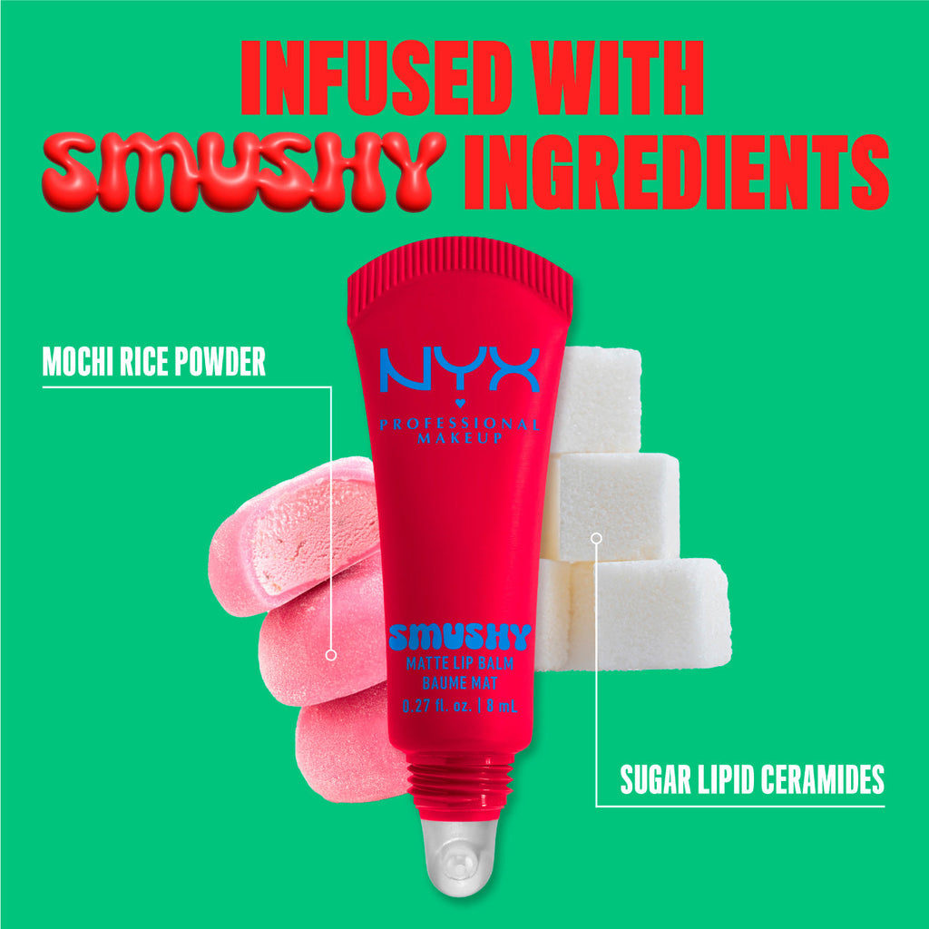 NYX Professional Makeup - Smushy Matte Lip Balm, Soft Diffused Color, Matte Finish | MazenOnline