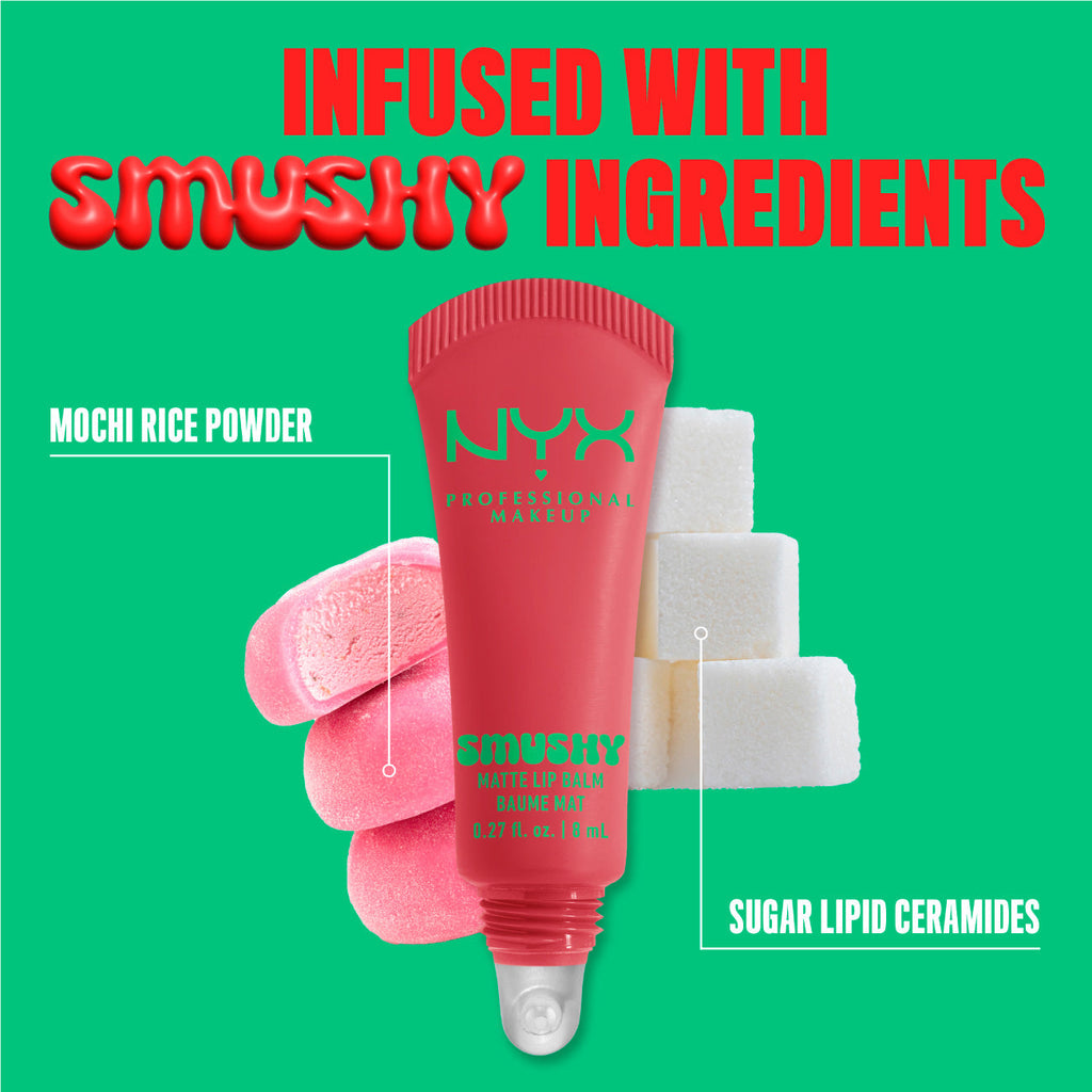 NYX Professional Makeup - Smushy Matte Lip Balm, Soft Diffused Color, Matte Finish | MazenOnline