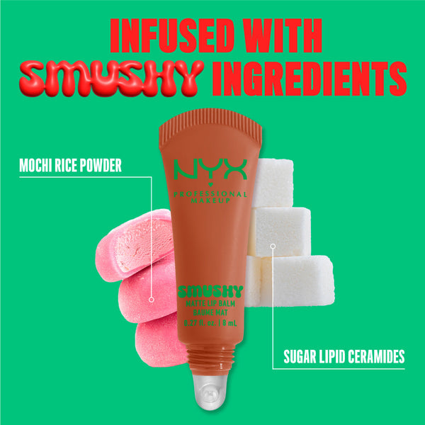 NYX Professional Makeup - Smushy Matte Lip Balm, Soft Diffused Color, Matte Finish | MazenOnline