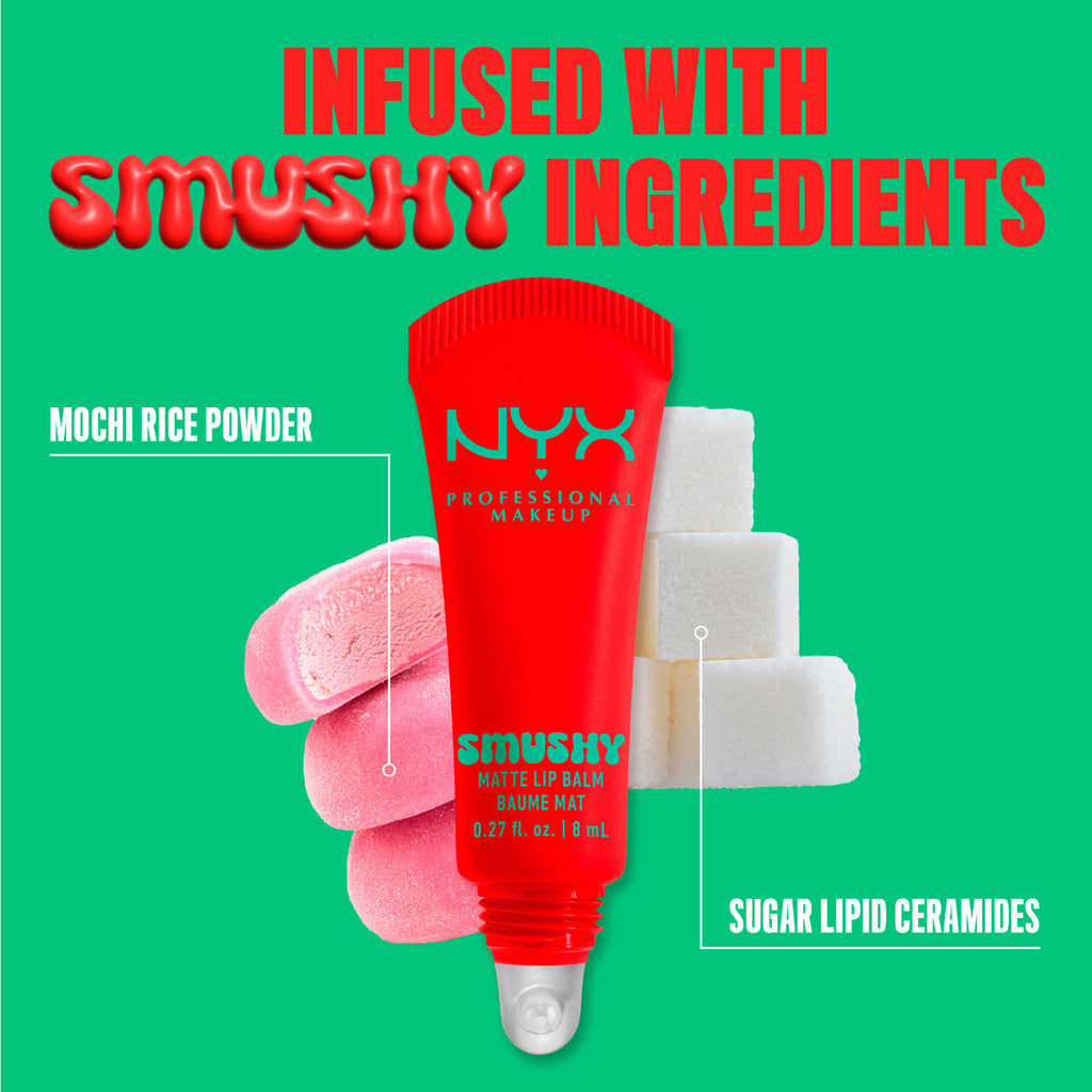 NYX Professional Makeup - Smushy Matte Lip Balm, Soft Diffused Color, Matte Finish | MazenOnline