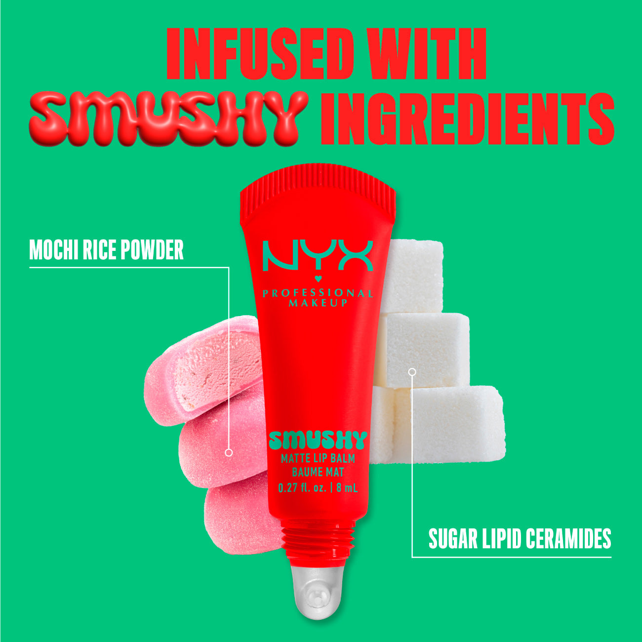 NYX Professional Makeup - Smushy Matte Lip Balm, Soft Diffused Color, Matte Finish | MazenOnline