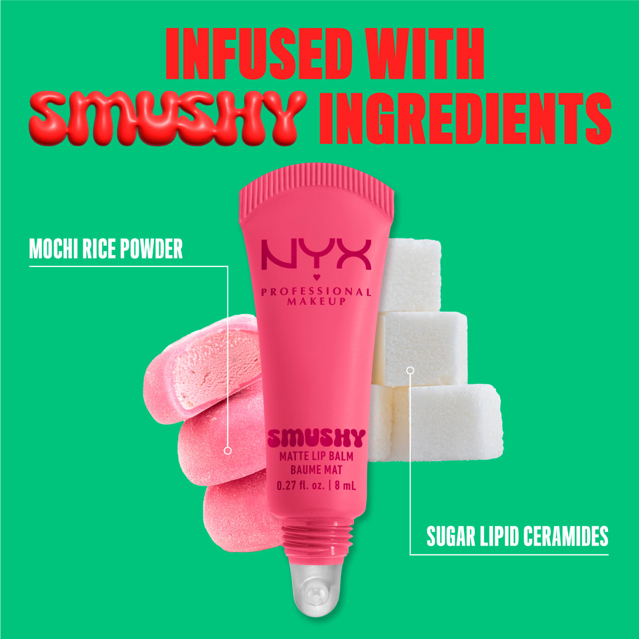 NYX Professional Makeup - Smushy Matte Lip Balm, Soft Diffused Color, Matte Finish | MazenOnline