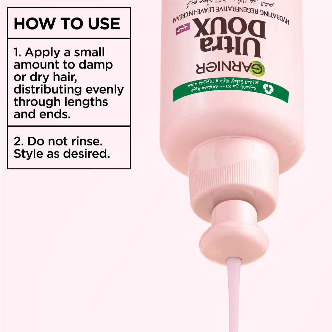 Garnier - Ultra Doux Grape Moisture 2 in 1 Styling Cream, Volumizing Hydration for Dehydrated Hair. Hydrating Grape Water + Antioxidant Grapeseed Oil - Paraben-Free, Vegan, Cruelty-Free | MazenOnline
