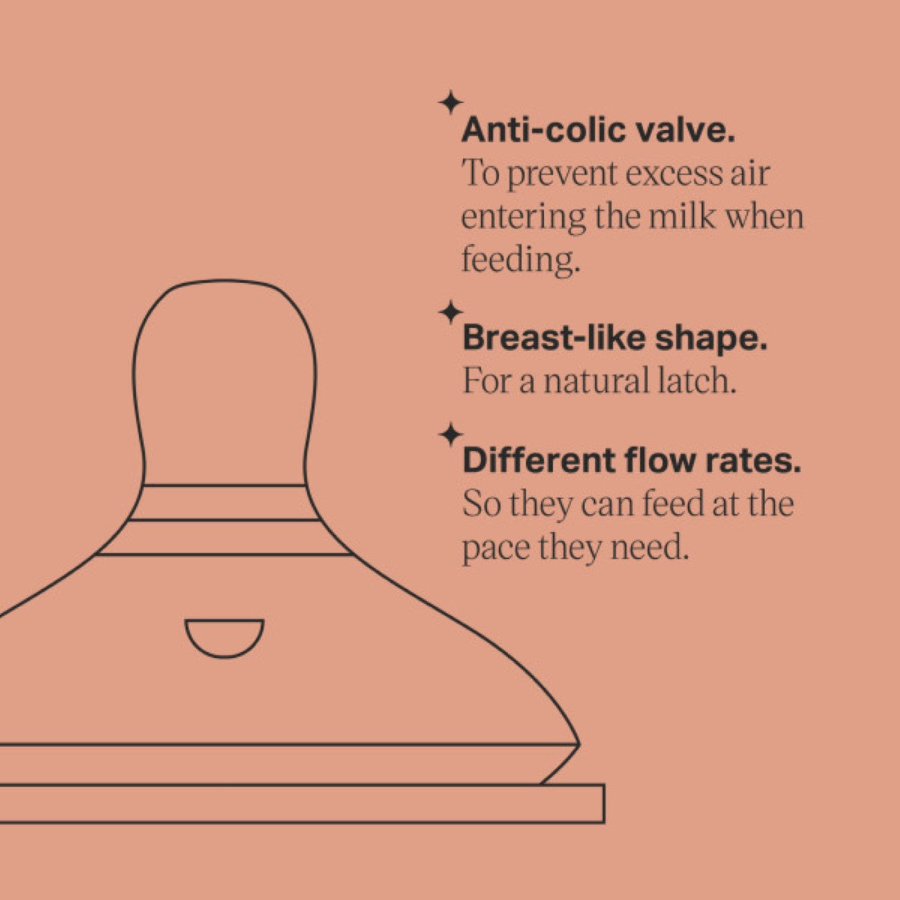 Tommee Tippee - Closer To Nature Fast Flow Teats 6M+ - Pack of 2 | MazenOnline