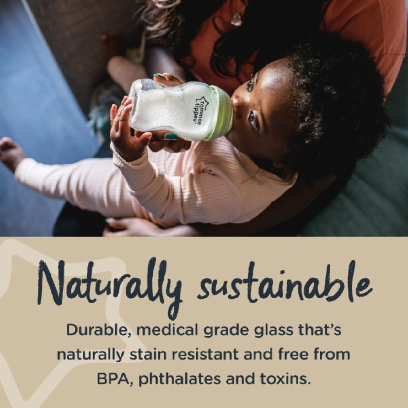 Tommee Tippee - Closer To Nature Glass Bottle 0M+ | MazenOnline