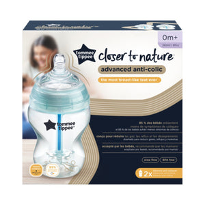 Tommee Tippee - Advanced Anti-Colic Baby Bottles (0M+) - Pack of 2 | MazenOnline