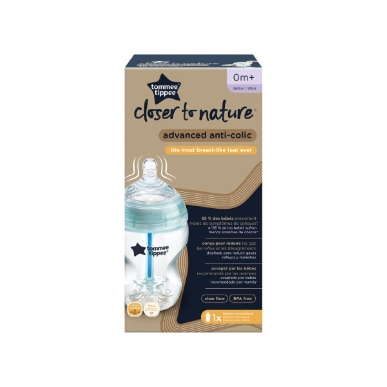 Tommee Tippee - Closer To Nature Anti-Colic Bottle 0M+ | MazenOnline