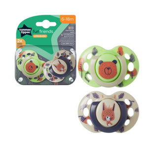 Tommee Tippee - Fun Friends Soothers (6-18M) - Pack of 2 | MazenOnline