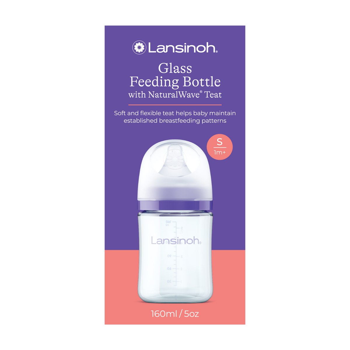 Glass Feeding Bottles with NaturalWave® Teat
