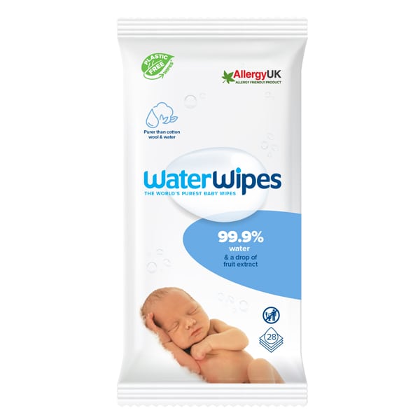 WaterWipes - Baby Bath Wipes 99.9% pure water 28 Wipes | MazenOnline Main image
