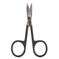 Black Rubber Handle Curved Nail Scissor - Stainless Steel Precision Curved Blades - 3.5inch - MazenOnline