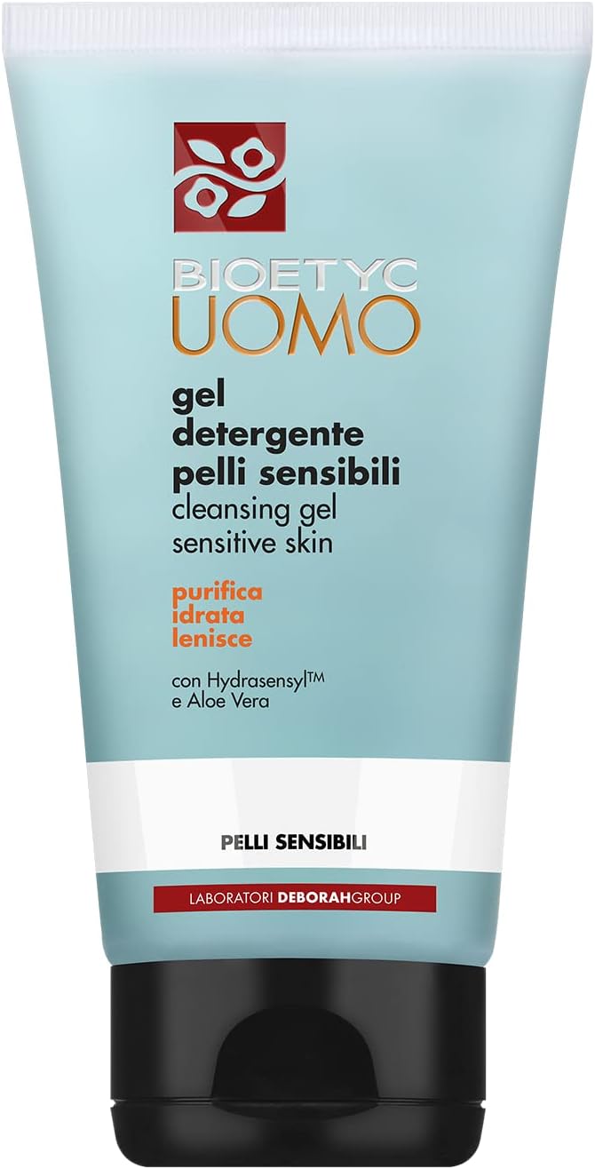 Bioetyc Uomo Cleansing Gel Sensitive Skin - 150 ML Mens Face Wash - MazenOnline