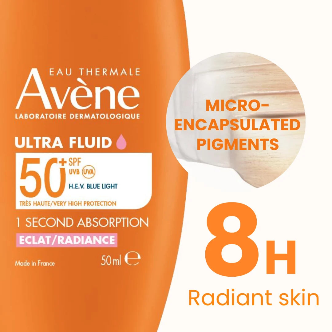 Ultra fluid Eclat Radiance SPF50+ Sunscreen  | Ultra Light Hydrating Micropigments Tinted Sunscreen