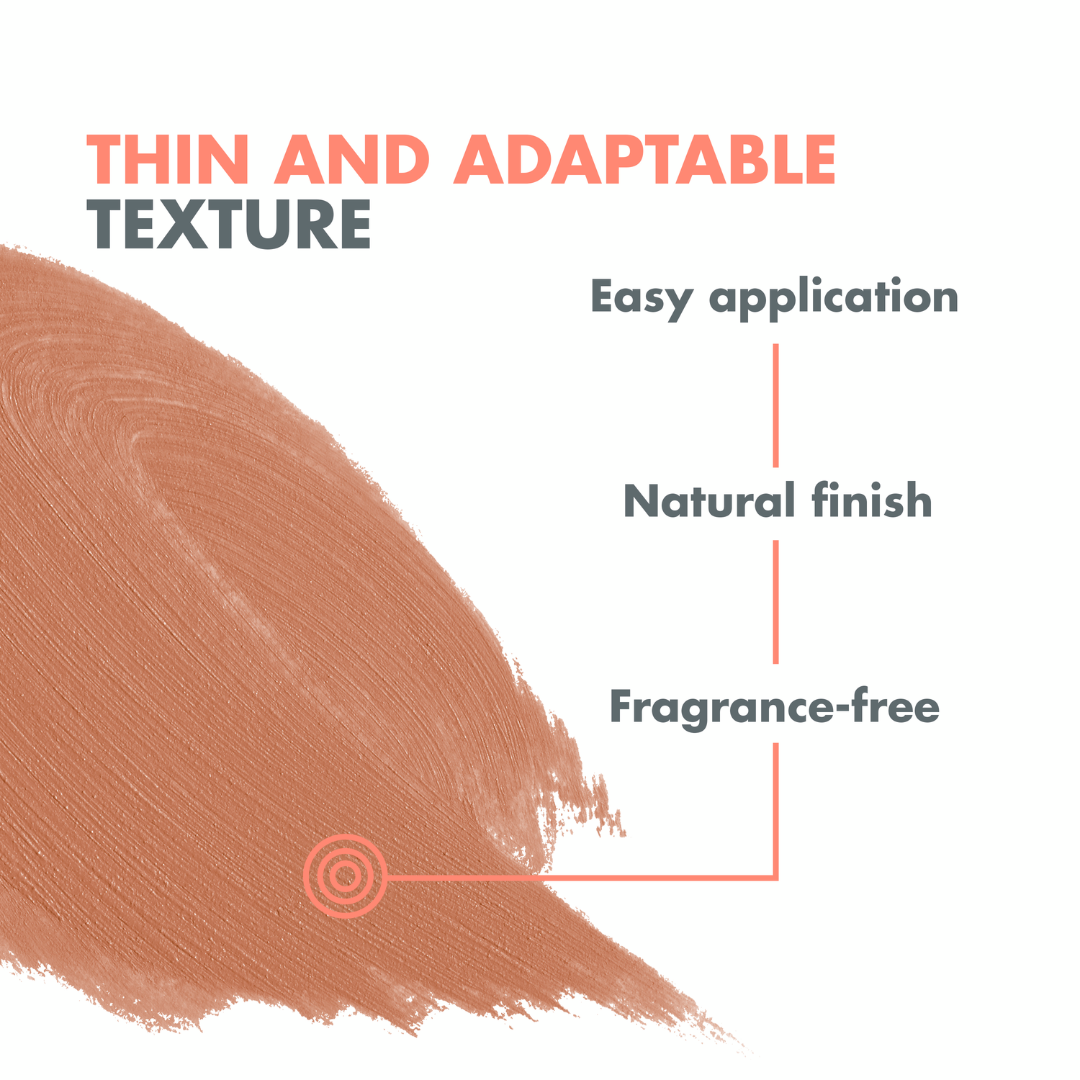 Avène High Protection Compact Tinted Sunscreen in Sand shade with SPF 50, a dermocosmetics product for sun protection and even skin tone.