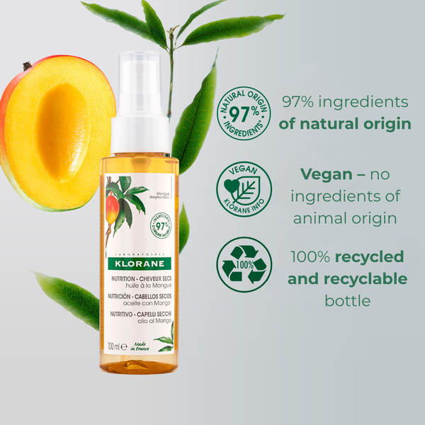 Klorane Mango Shampoo 200ml + Klorane Mango Oil + Towel